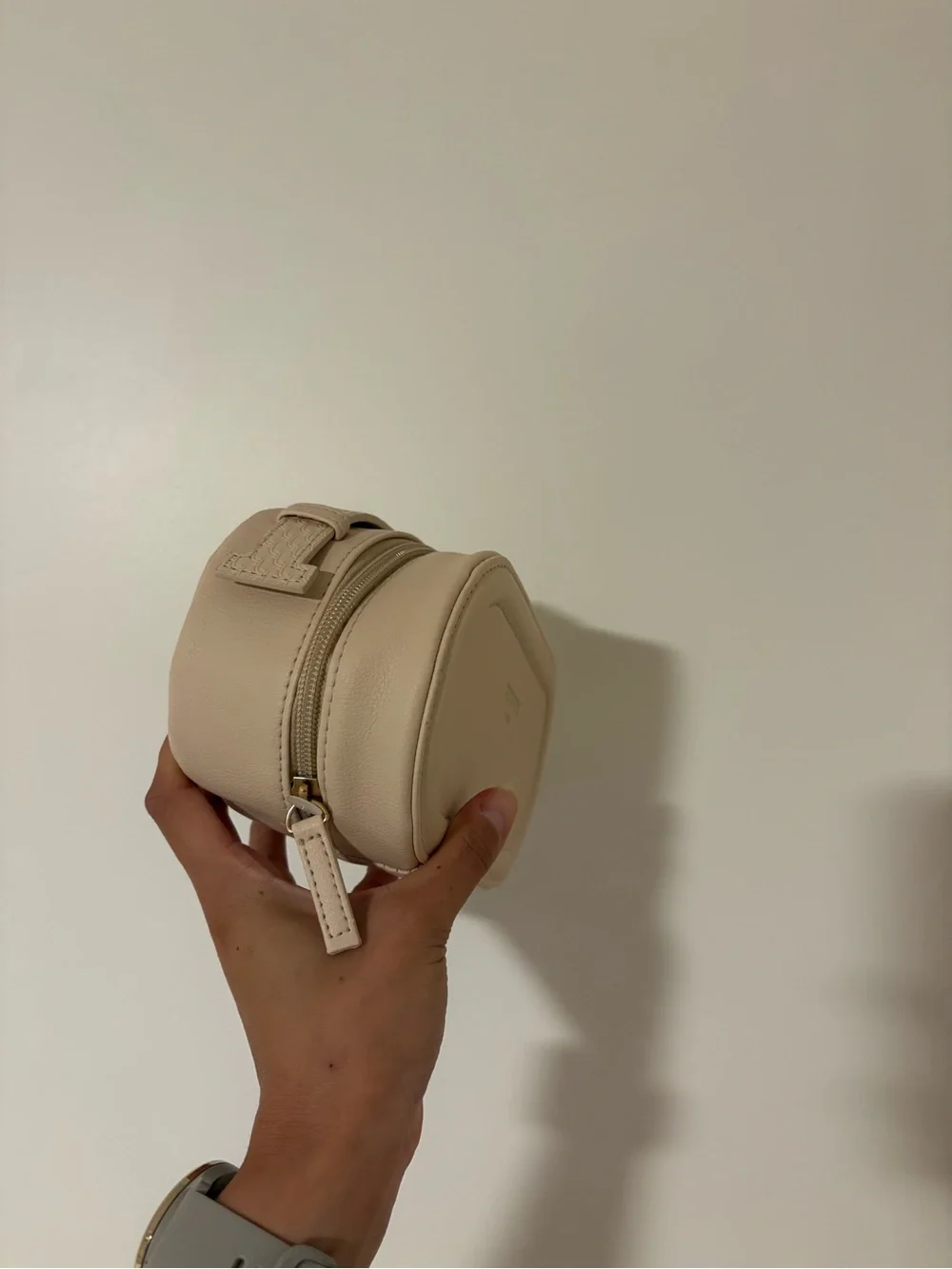New Qatar DIPTYQUE Beige Leather Cosmetic Toiletry Pouch